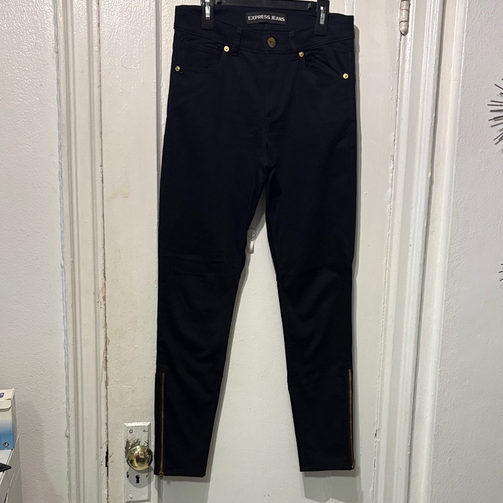Express Black Women’s Skinny Jeans with Ankle Zippers